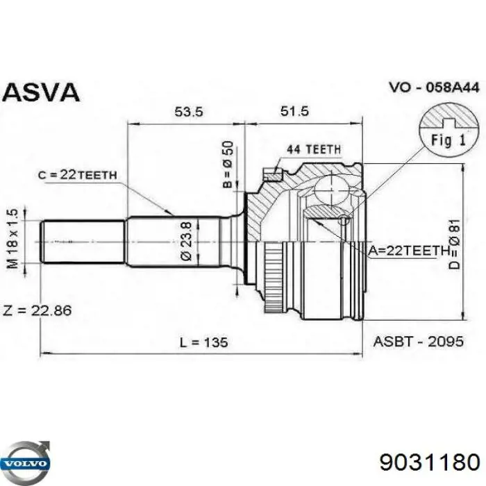 Привід лівий на Volvo 440 K 445