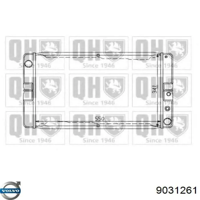 Радіатор охолодження двигуна 9031261 Volvo