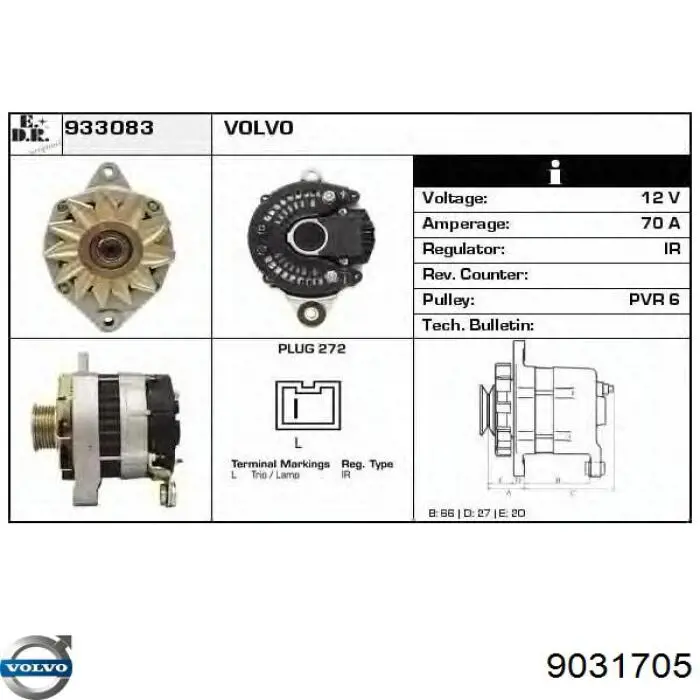 3485812 Volvo Авто генератор