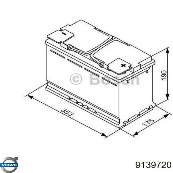 Купити Акумулятор Volvo 92 А/г (9139720)