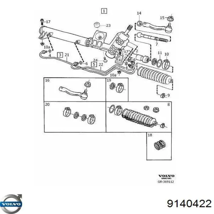 Управління рульове в зборі Volvo 9140422 ціна, від 1298.03 USD