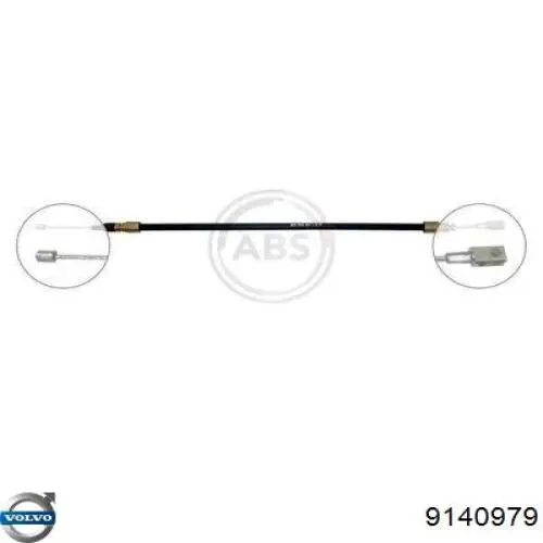 Трос стоянкового гальма задній лівий Volvo 9140979 ціна, від 14.13 USD