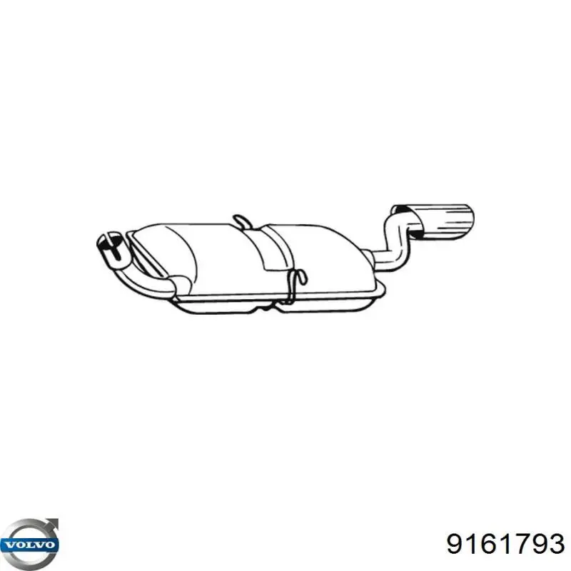 Купити 31372157 Volvo Глушник вихлопних газів кінцевий