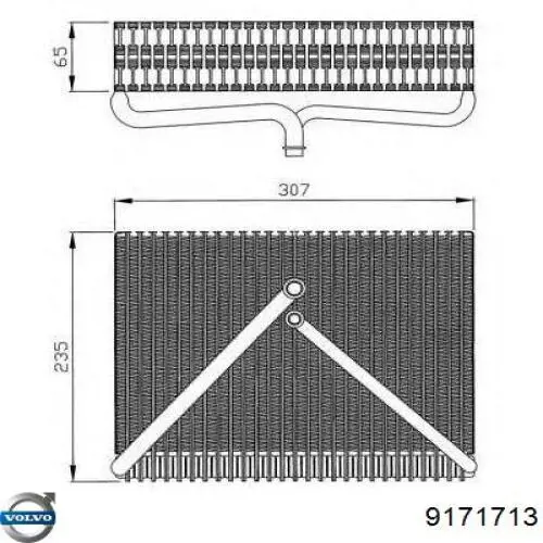 Випаровувач кондиціонера Volvo 9171713 ціна, від 87.68 USD