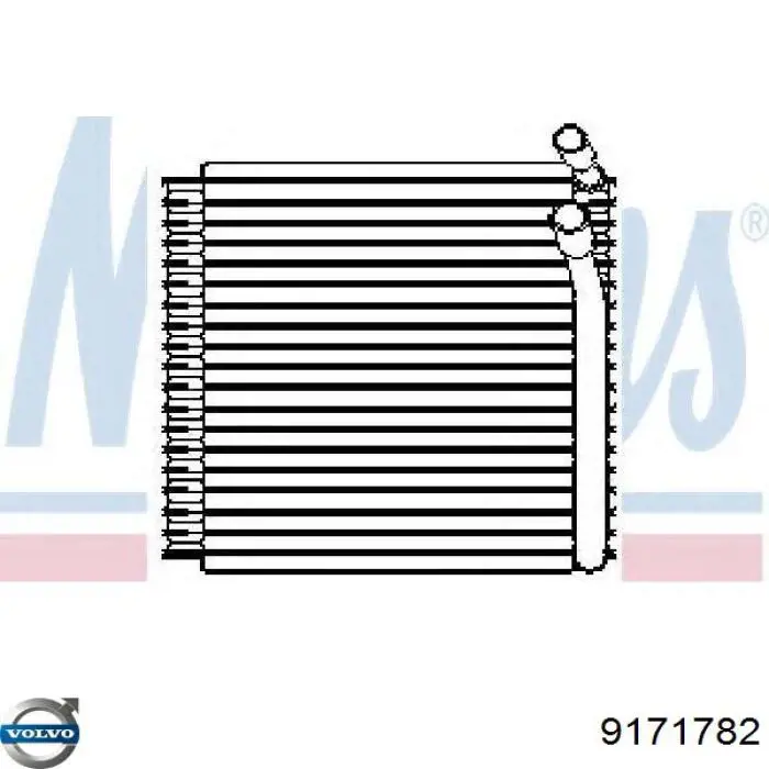 Радіатор кондиціонера салонний, випарник 9171782 Volvo