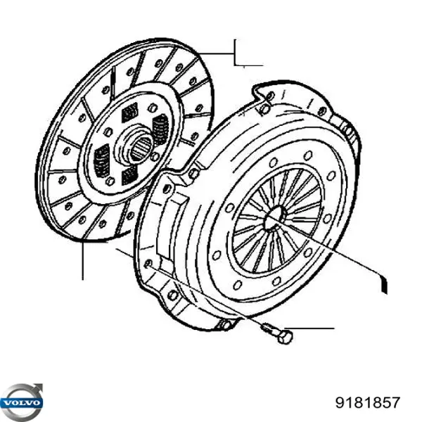 Диск зчеплення ведений Volvo 9176002