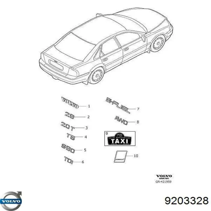  Volvo 9203328 ціна, від 58.72 USD