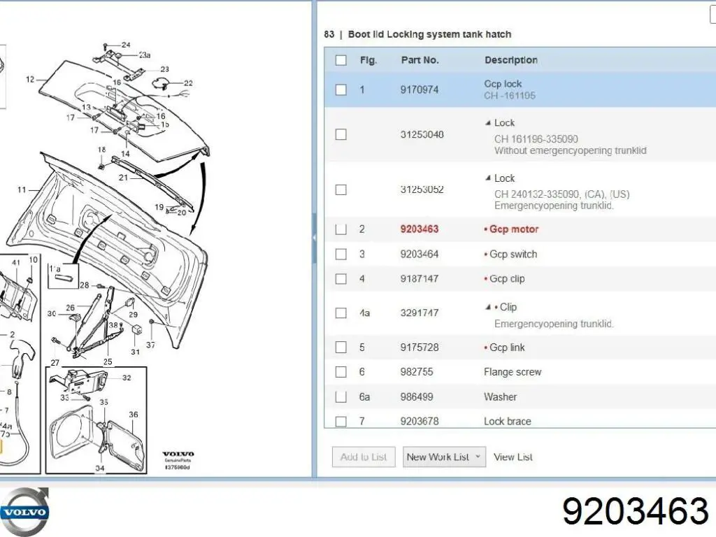 9203463 Volvo 