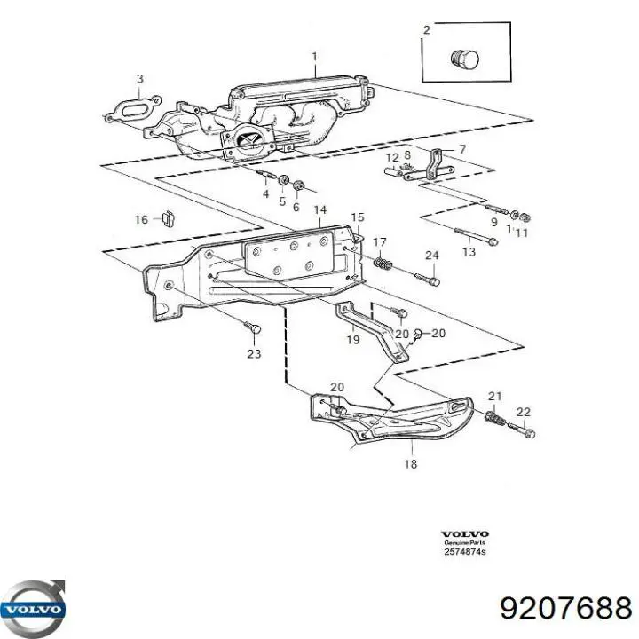 9207688 Volvo Система випуску газів двигуна