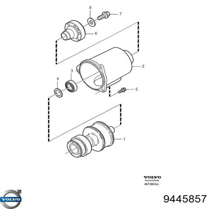 Підвісний підшипник карданного валу Volvo 9445857 ціна, від 29.53 USD