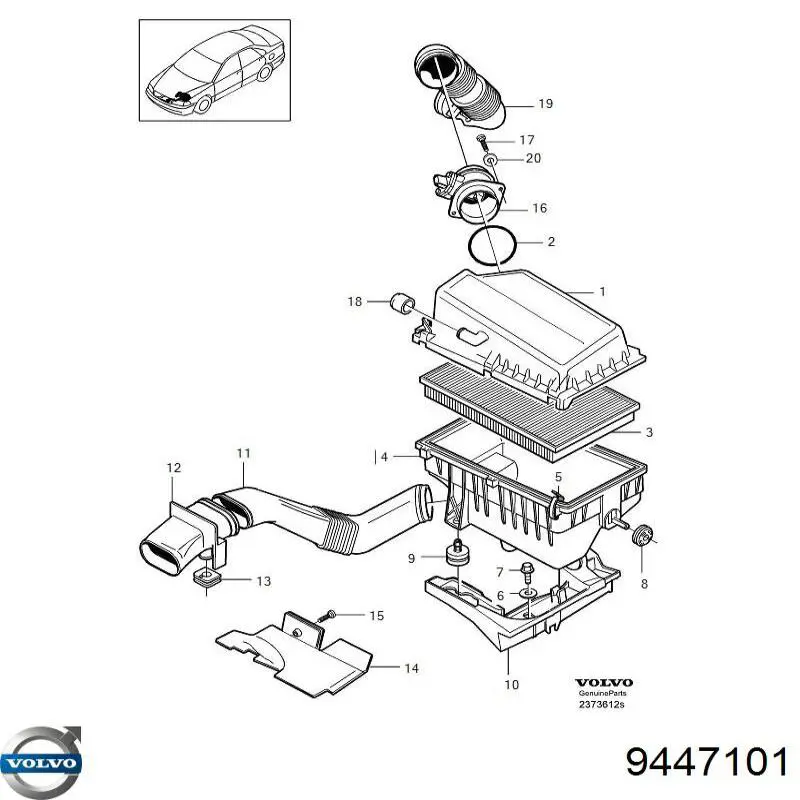  Volvo 9447101 ціна, від 13.94 USD