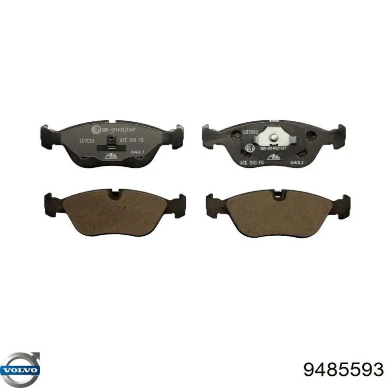 Купити 9485593 Volvo Колодки гальмівні передні, дискові
