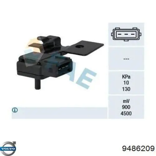 Купити 9486209 Volvo Датчик абсолютного тиску
