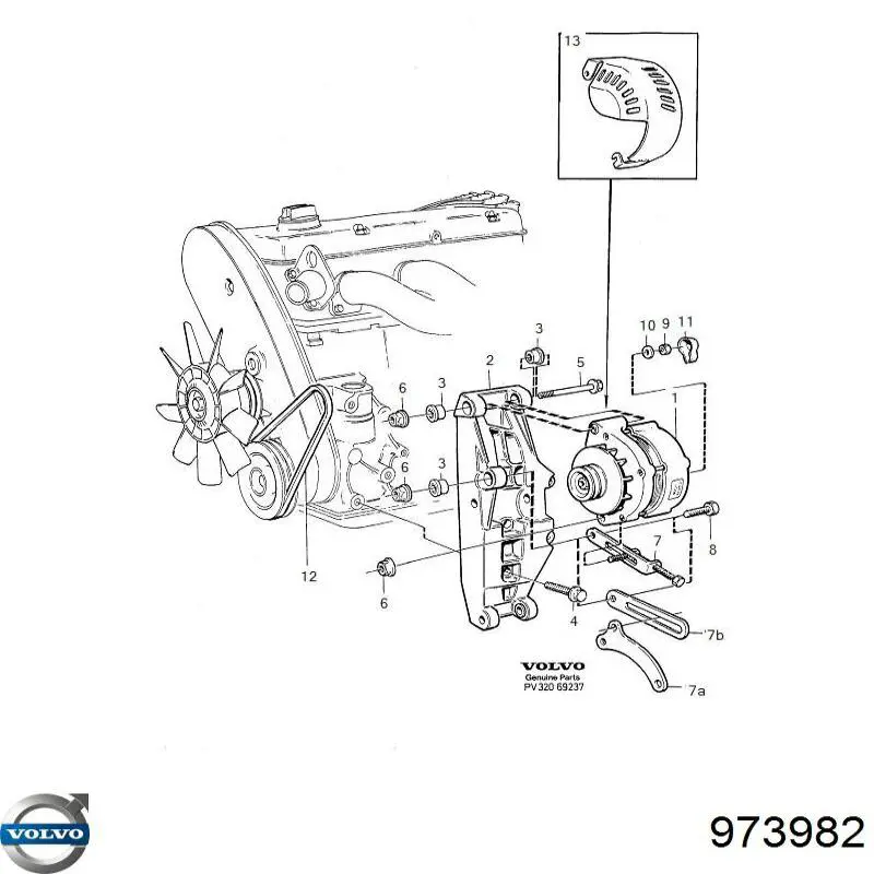 Клиновий ремінь Volvo 973982 ціна, від 6.60 USD