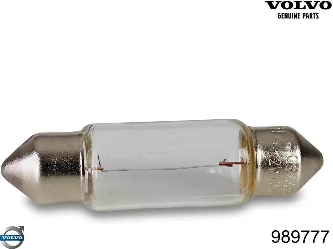 989777 Volvo лампочка плафону освітлення салону/кабіни