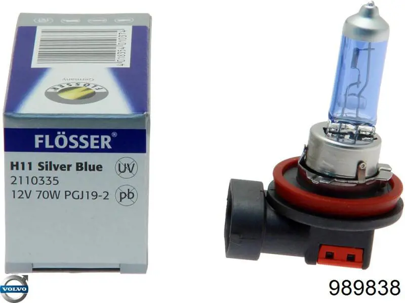 989838 Volvo Лампа автомобільна