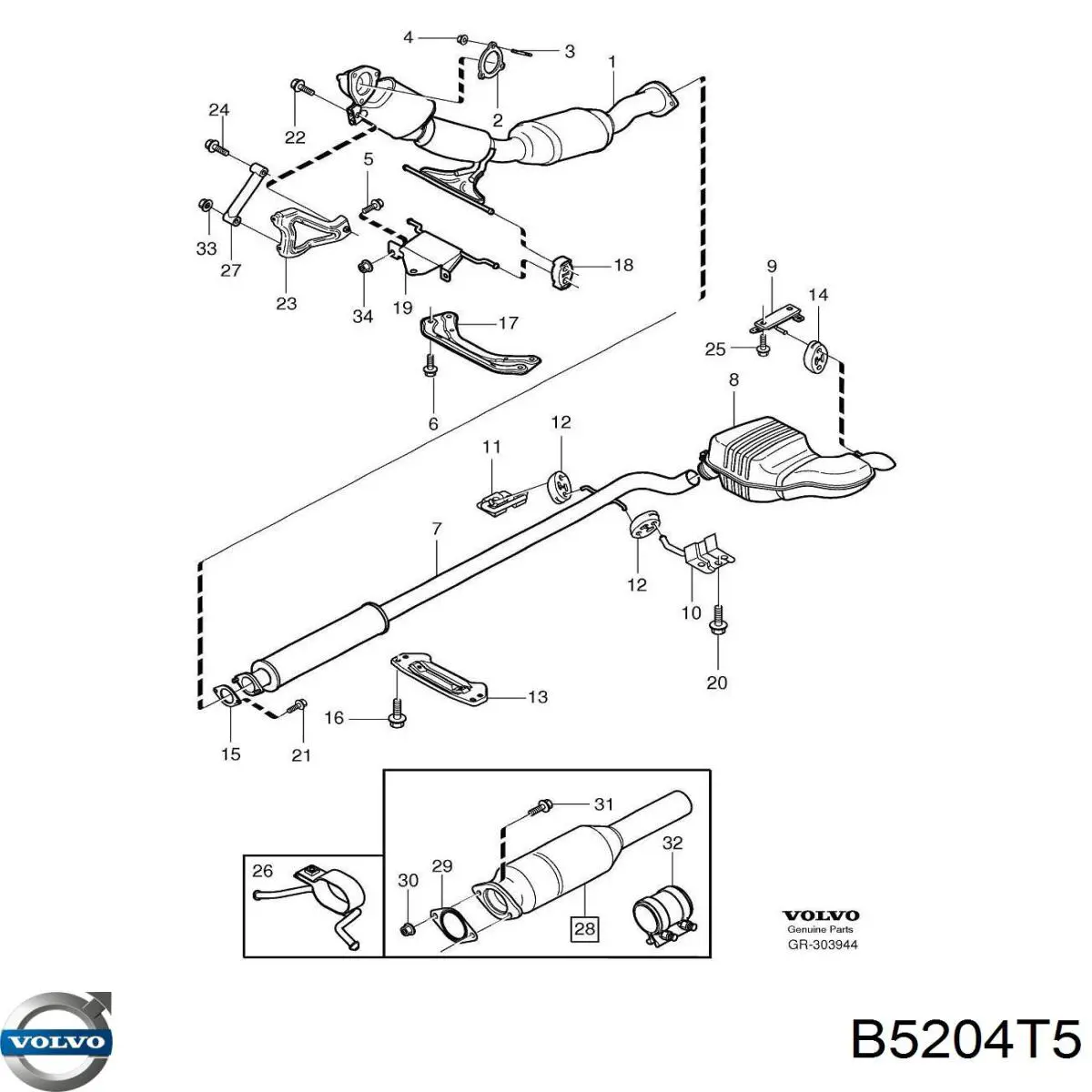 Двигун B5204T5 Volvo