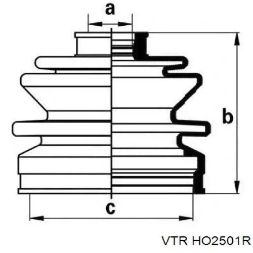 Пильник ШРКШ зовнішній HDK C8014