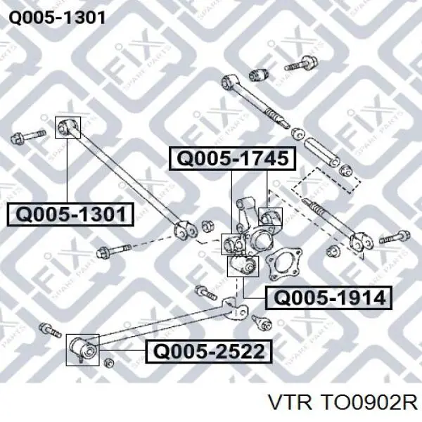 Сайлентблок цапфи задньої TO0902R VTR