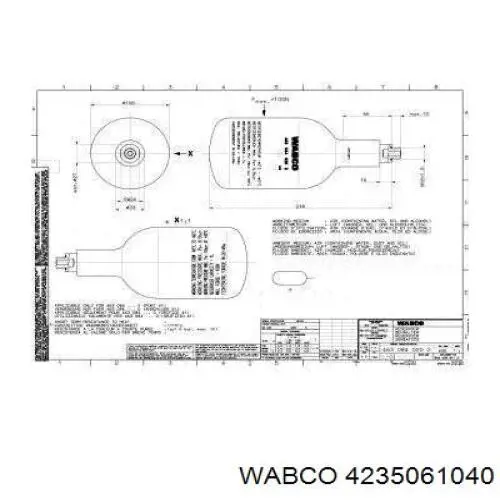Камери пневматичного Wabco 4235061040 ціна, від 27.79 USD