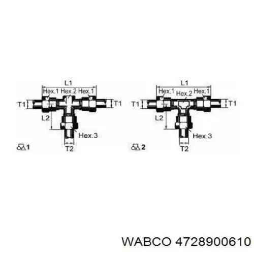 Блок клапанів гідравлічної підвіски AБС (ABS) 4728900610 Wabco
