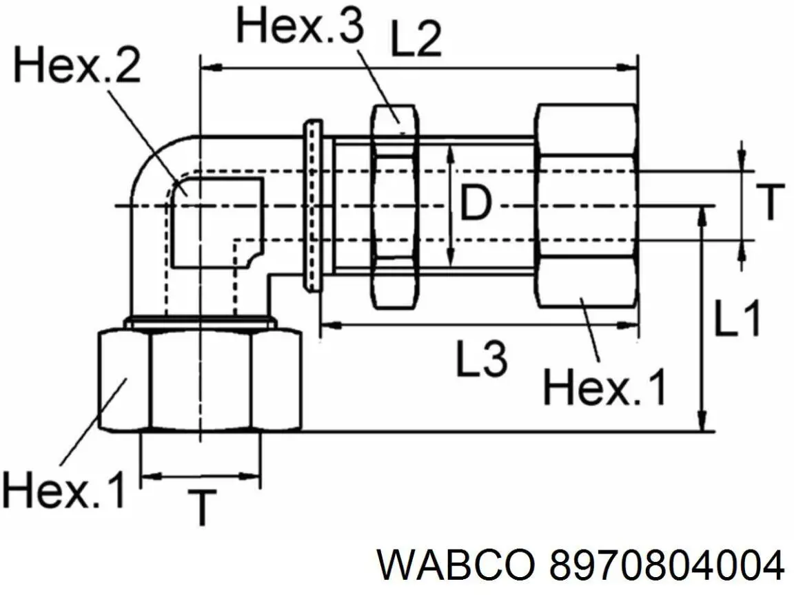 Ущільнювальне кільце, універсальне 8970804004 Wabco