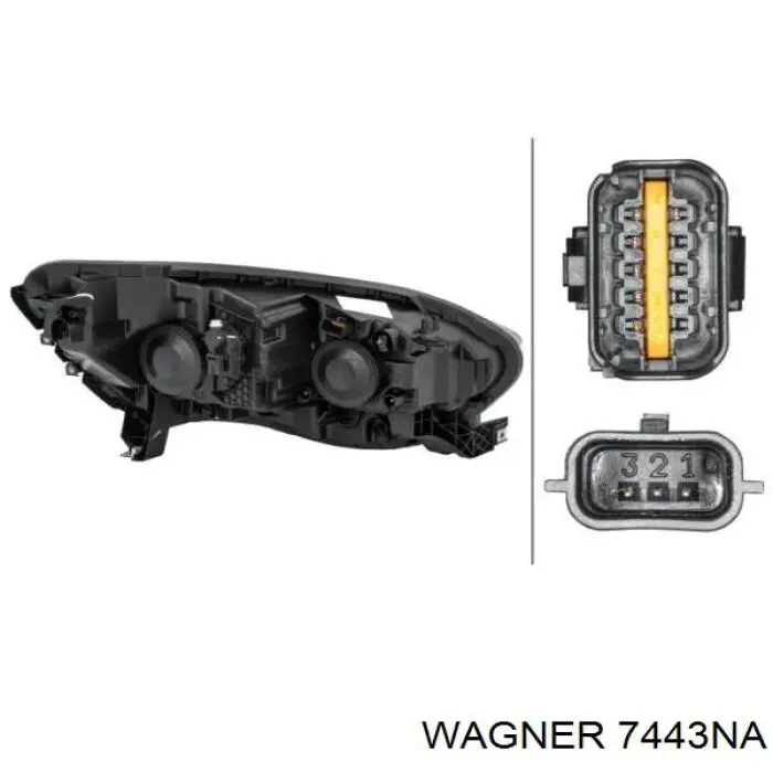 Лампочка покажчика повороту 7443NA Wagner