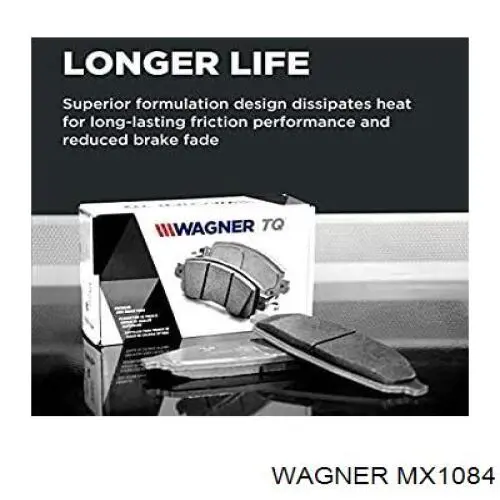 MX1084 Wagner колодки гальмівні передні, дискові