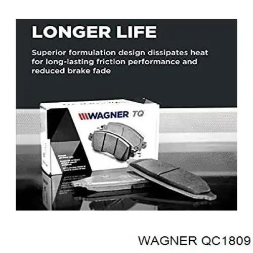 Колодки гальмові задні, дискові QC1809 Wagner