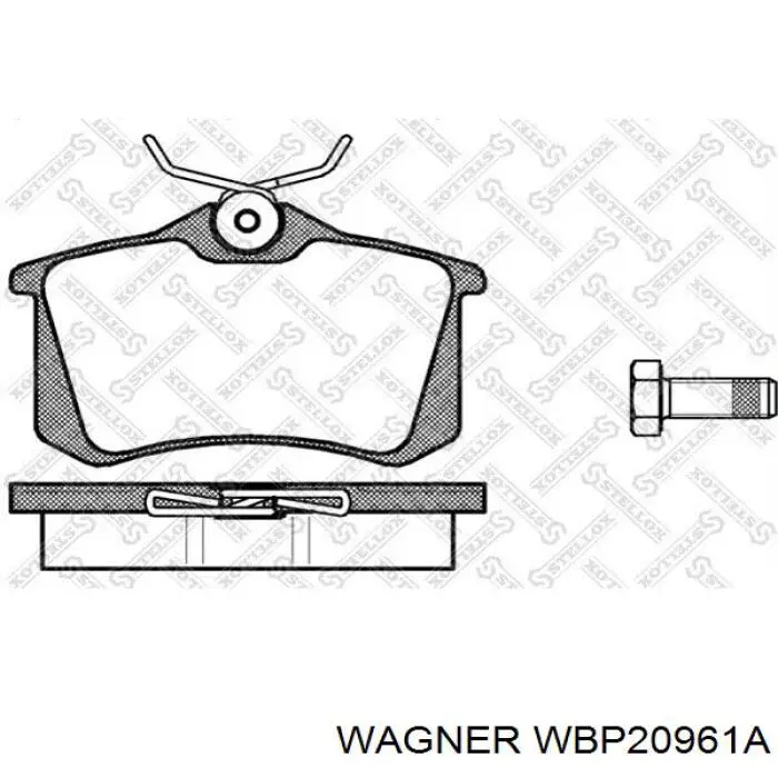 Купити WBP20961A Wagner Задні колодки