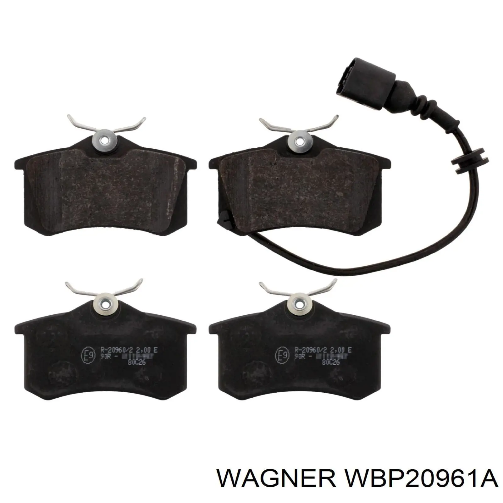 Задні гальмівні колодки Wagner WBP20961A ціна, від 26.36 USD