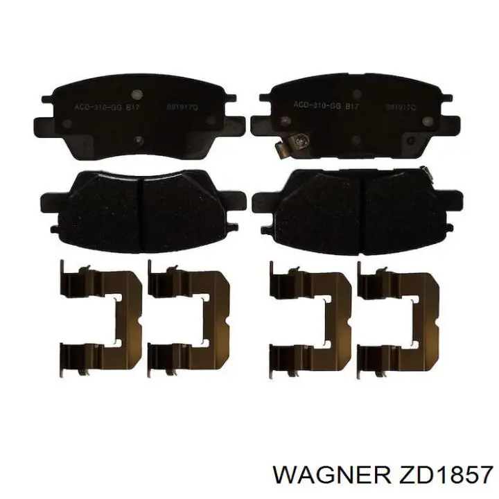 Задні гальмівні колодки Wagner ZD1857 ціна, від 30.69 USD
