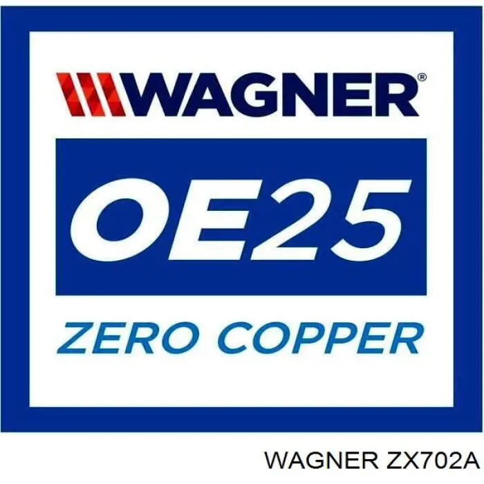 ZX702A Wagner колодки гальмівні передні, дискові
