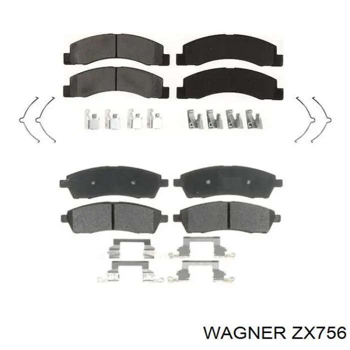 Передні тормозні колодки ZX756 Wagner