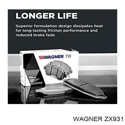 Передні тормозні колодки ZX931 Wagner