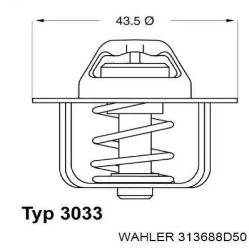 Термостат 313688D50 Wahler