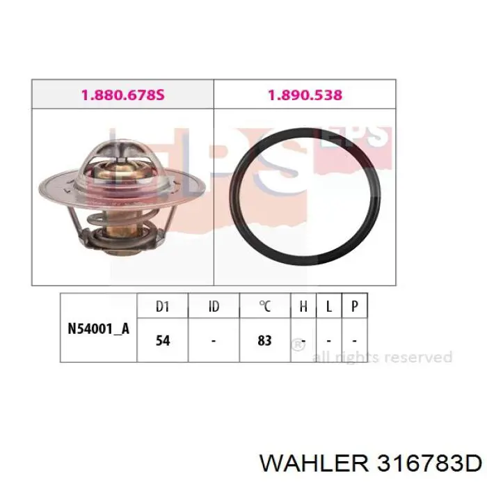 316783D Wahler Авто термостат