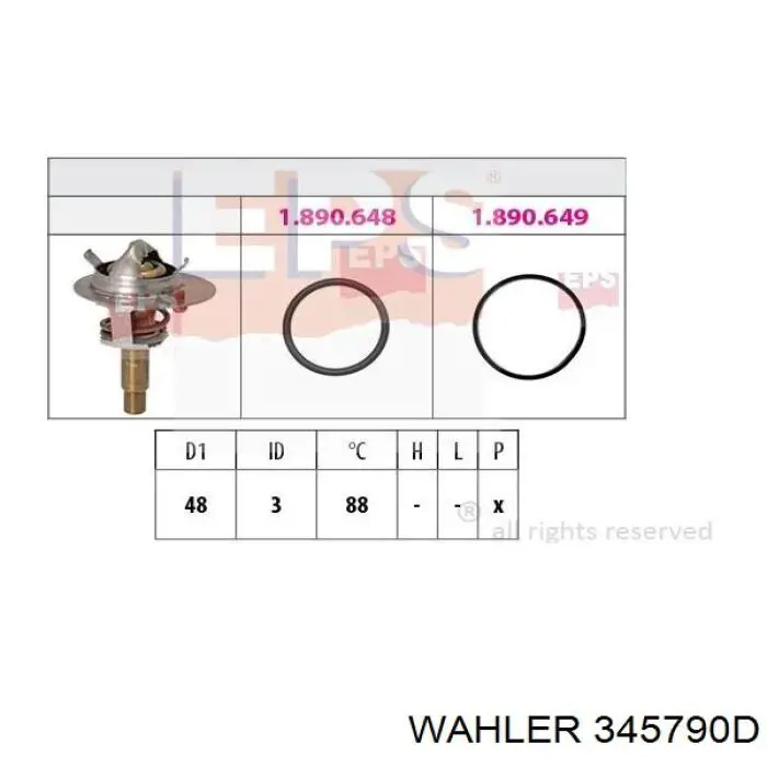 Термостат 345790D Wahler