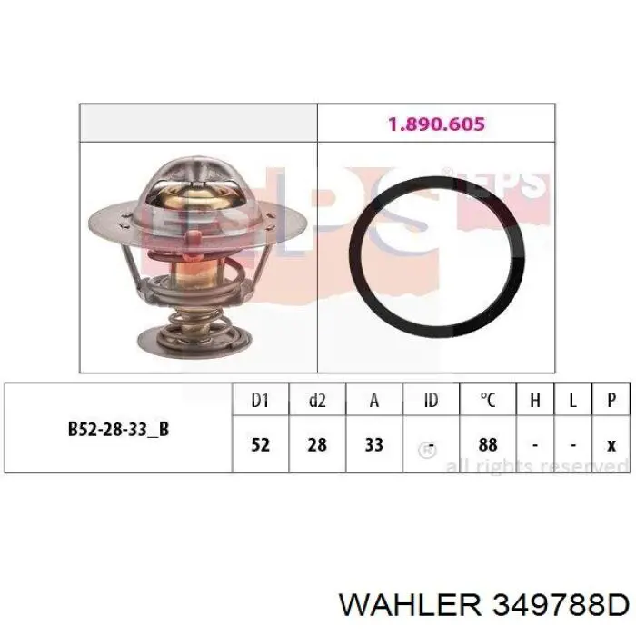 349788D Wahler Авто термостат