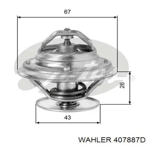 Автомобільний термостат Wahler 407887D ціна, від 9.15 USD