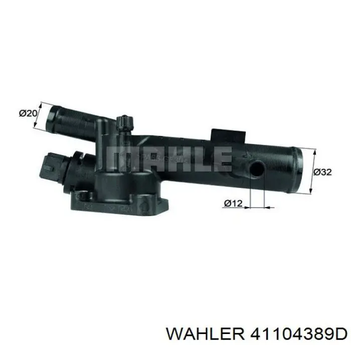 41104389D Wahler Корпус термостата в зборі