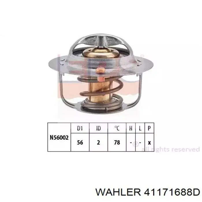 Автомобільний термостат Wahler 41171688D ціна, від 14.49 USD