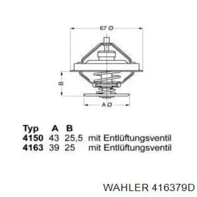 Купити 416379D Wahler Термостат в корпусі
