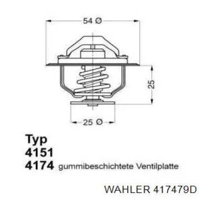 Автомобільний термостат Wahler 417479D ціна, від 11.72 USD