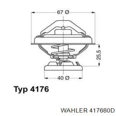 Купити 417680D Wahler Термостат в корпусі