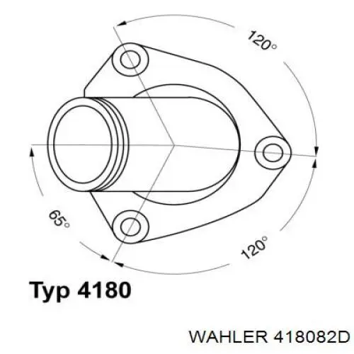 Купити 418082D Wahler Термостат в корпусі