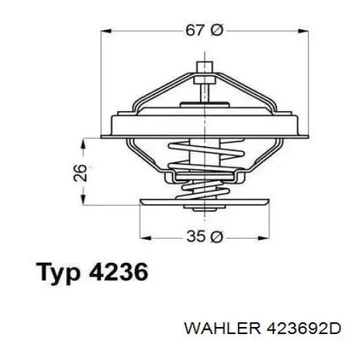 Автомобільний термостат Wahler 423692D ціна, від 10.88 USD