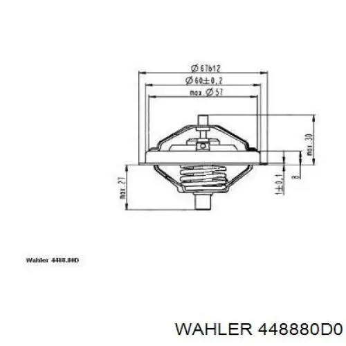 Автомобільний термостат Wahler 448880D0 ціна, від 14.23 USD