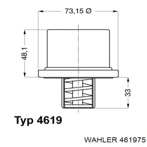 461975 Wahler Авто термостат