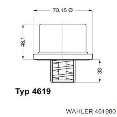 Автомобільний термостат Wahler 461980 ціна, від 18.67 USD